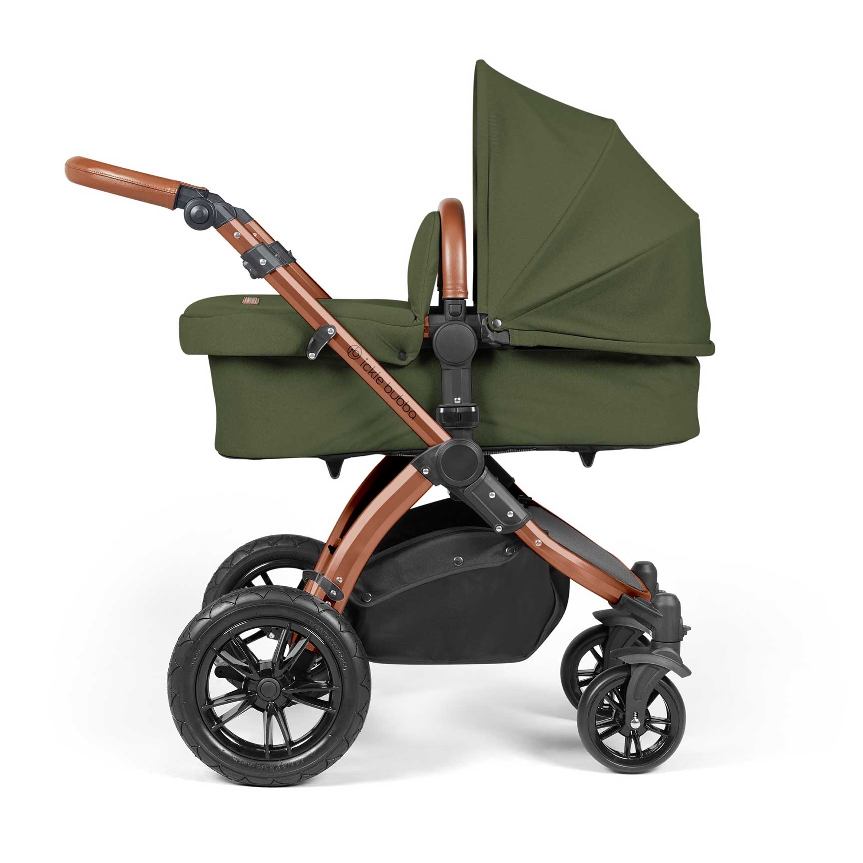 Ickle Bubba Stomp Luxe 2-in-1 Plus Pushchair & Carrycot in Bronze/Woodland/Tan Travel Systems 10-003-001-022 5056515026382