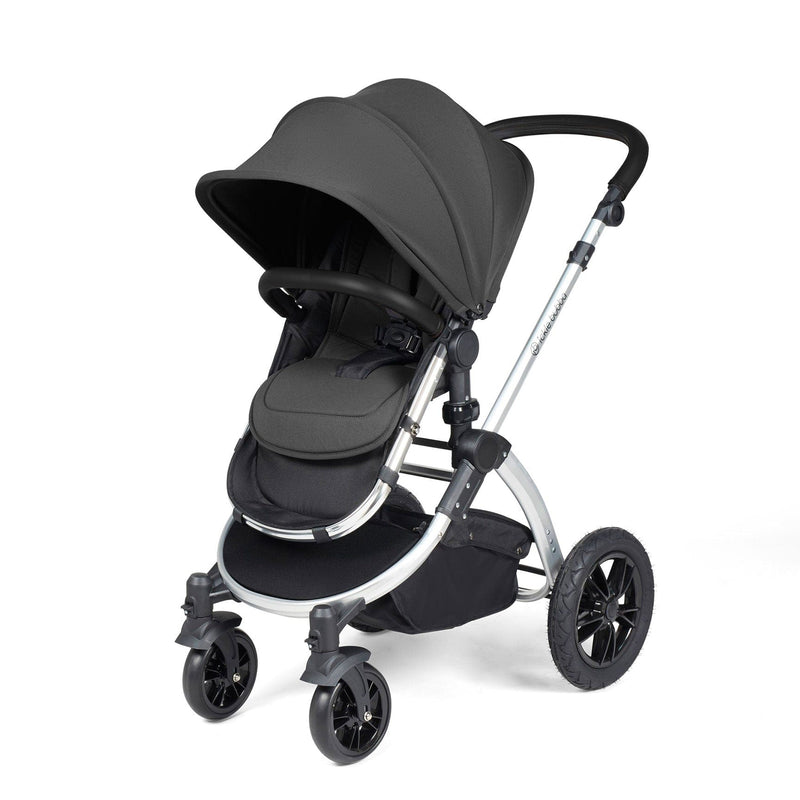 Ickle Bubba Stomp Luxe 2-in-1 Plus Pushchair & Carrycot in Silver/Charcoal Grey/Black Travel Systems 10-003-001-254 5056515026313