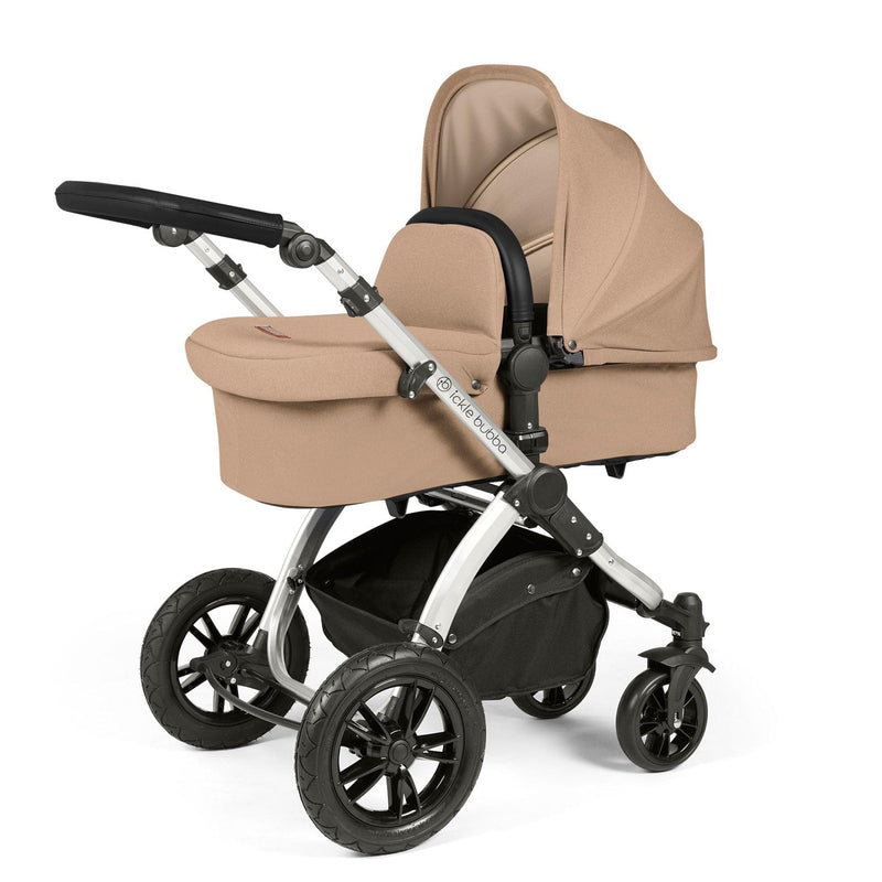 Ickle Bubba Stomp Luxe 2-in-1 Plus Pushchair & Carrycot in Silver/Desert/Black Travel Systems 10-003-001-257 5056515026351
