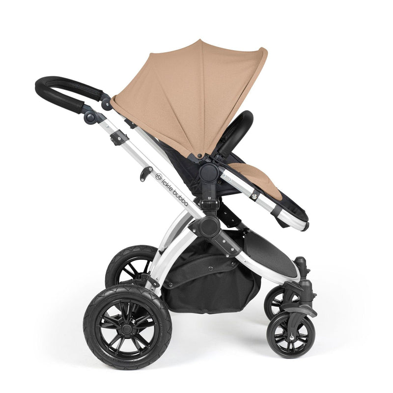 Ickle Bubba Stomp Luxe 2-in-1 Plus Pushchair & Carrycot in Silver/Desert/Black Travel Systems 10-003-001-257 5056515026351