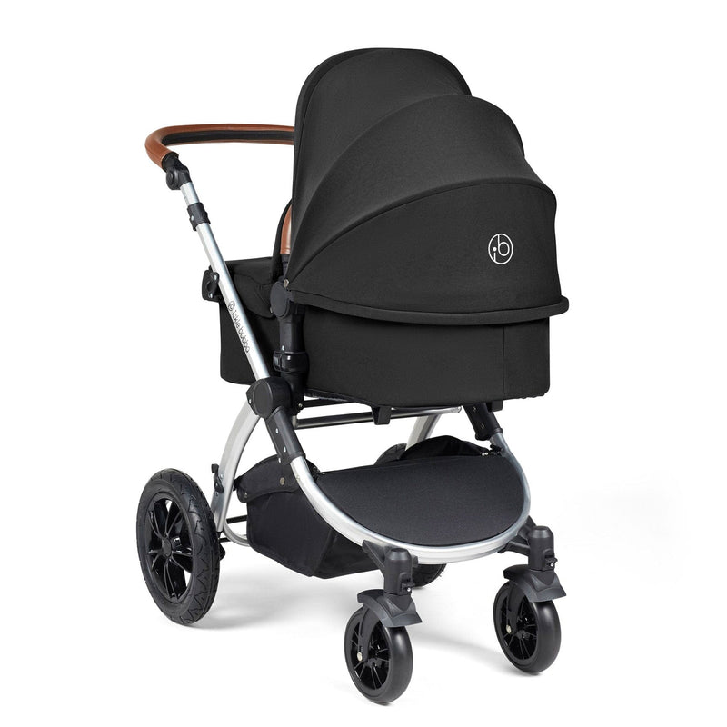 Ickle Bubba Stomp Luxe 2-in-1 Plus Pushchair & Carrycot in Silver/Midnight/Tan Travel Systems 10-003-001-250 5056515026283
