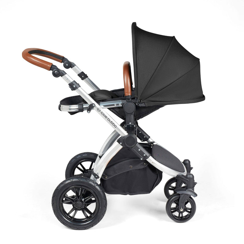 Ickle Bubba Stomp Luxe 2-in-1 Plus Pushchair & Carrycot in Silver/Midnight/Tan Travel Systems 10-003-001-250 5056515026283
