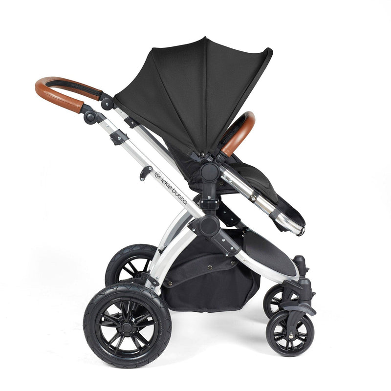 Ickle Bubba Stomp Luxe 2-in-1 Plus Pushchair & Carrycot in Silver/Midnight/Tan Travel Systems 10-003-001-250 5056515026283