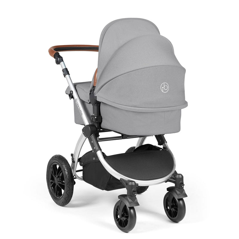 Ickle Bubba Stomp Luxe 2-in-1 Plus Pushchair & Carrycot in Silver/Pearl Grey/Tan Travel Systems 10-003-001-260 5056515026320