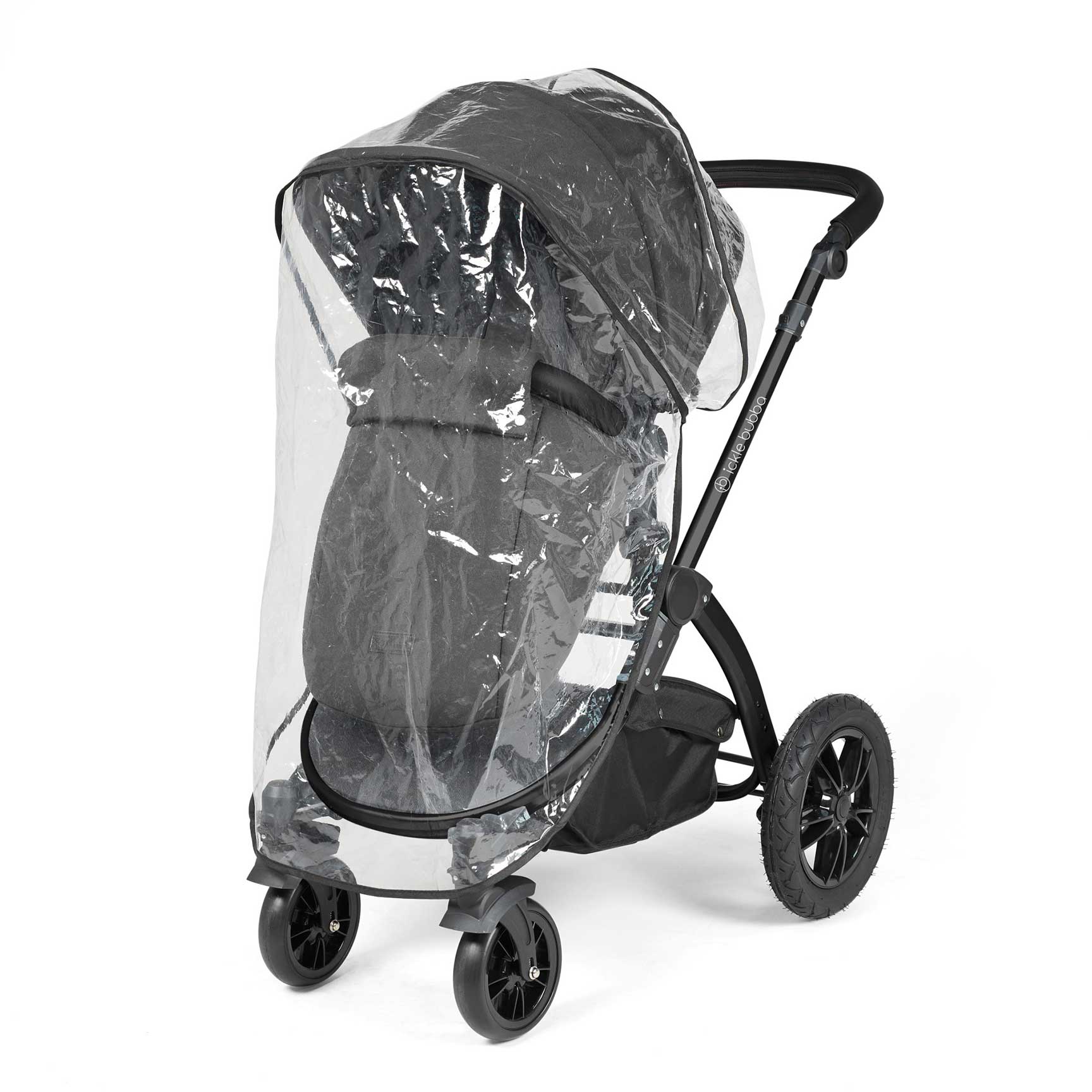 Ickle Bubba Stomp Luxe All-in-One Travel System with Isofix Base in Black/Charcoal Grey/Black Travel Systems 10-011-300-206 5056515026450