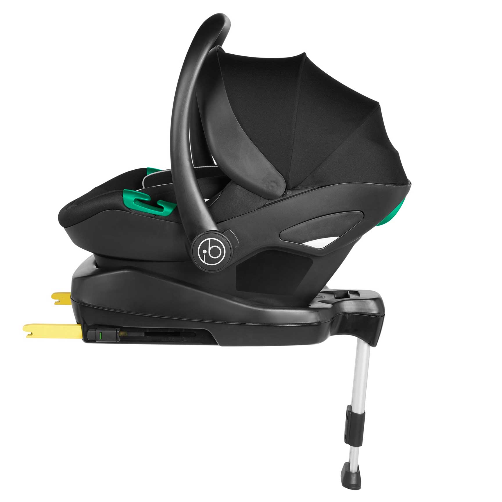 Ickle Bubba Stomp Luxe All-in-One Travel System with Isofix Base in Black/Charcoal Grey/Tan Travel Systems 10-011-300-207 5056515026443
