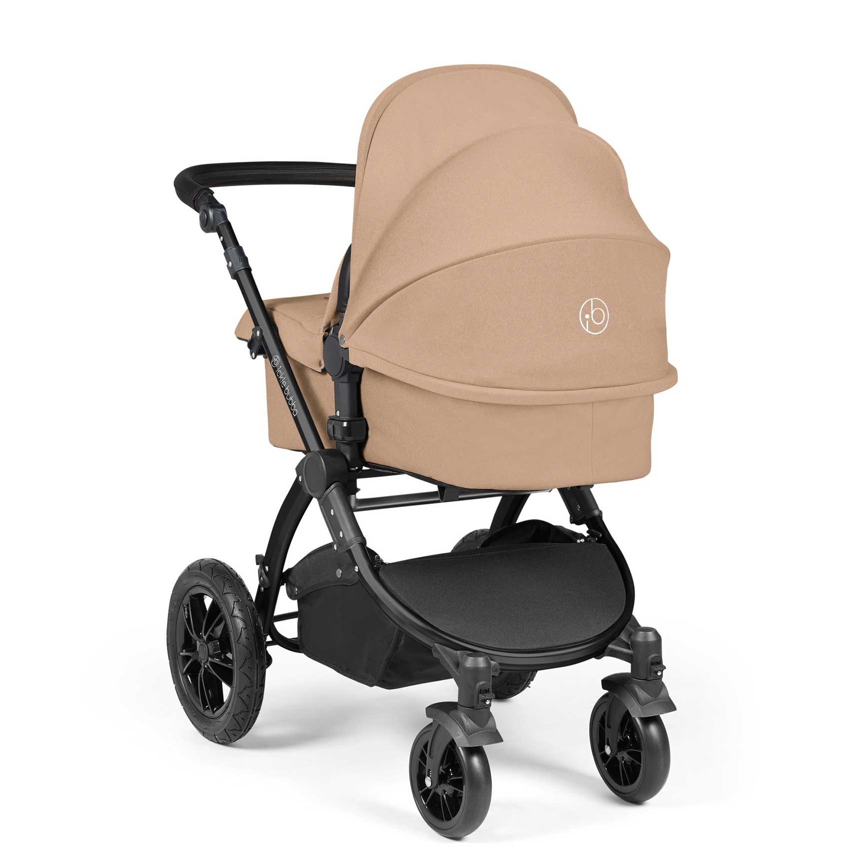 Ickle Bubba Stomp Luxe All-in-One Travel System with Isofix Base in Black/Desert/Black Travel Systems 10-011-300-208 5056515026498