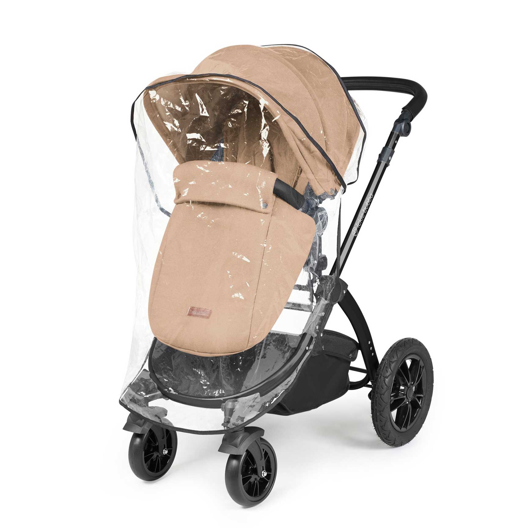 Ickle Bubba Stomp Luxe All-in-One Travel System with Isofix Base in Black/Desert/Black Travel Systems 10-011-300-208 5056515026498