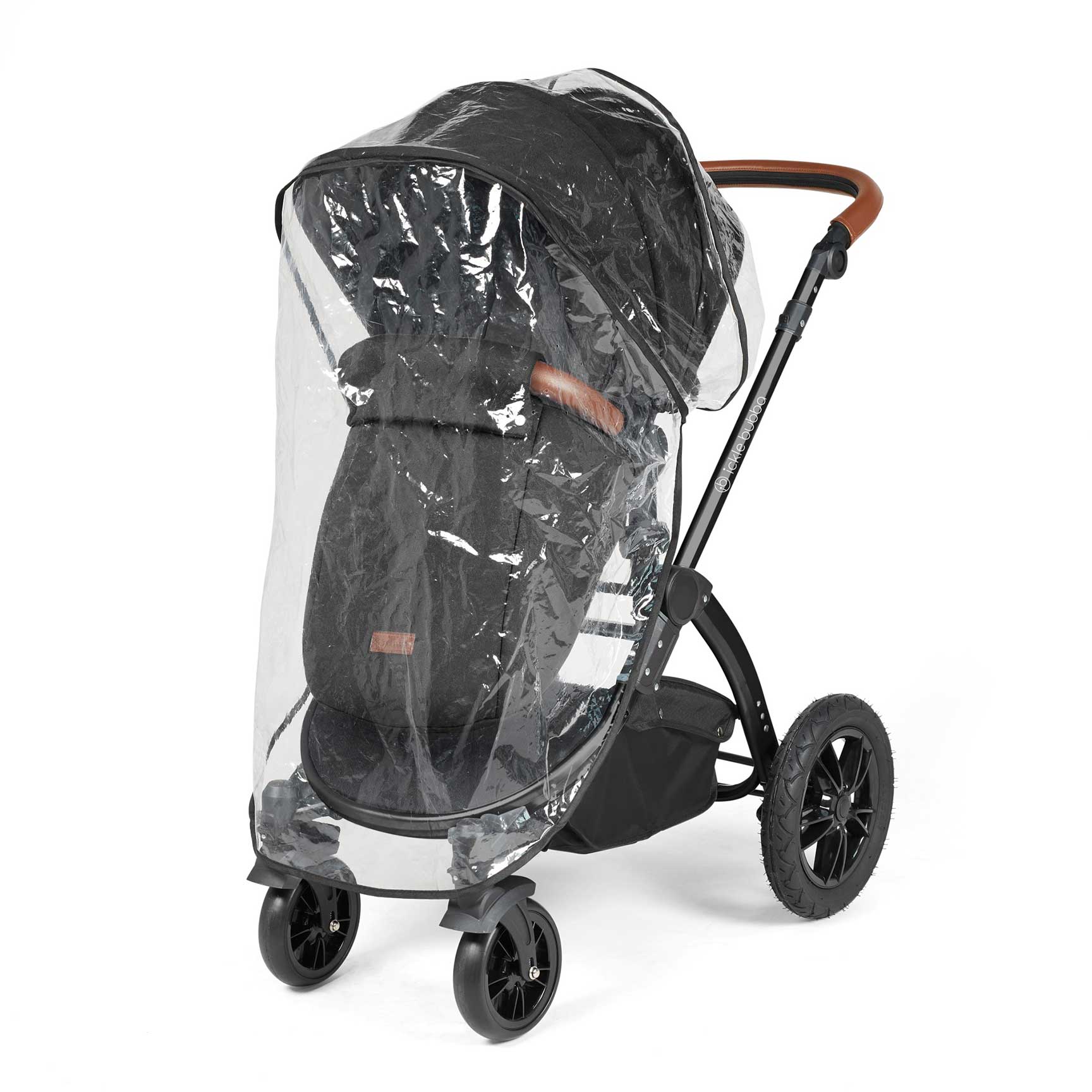 Ickle Bubba Stomp Luxe All-in-One Travel System with Isofix Base in Black/Midnight/Tan Travel Systems 10-011-300-203 5056515026429