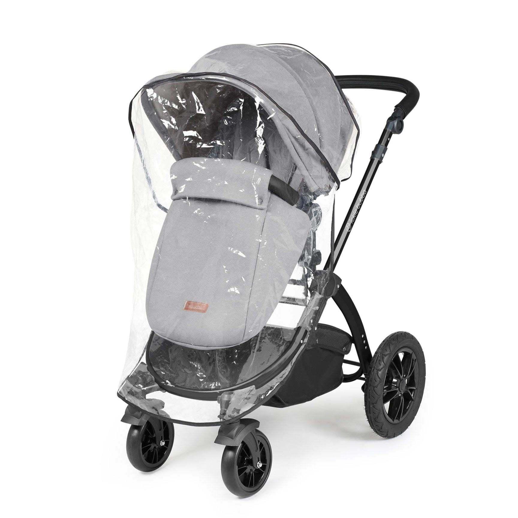 Ickle Bubba Stomp Luxe All-in-One Travel System with Isofix Base in Black/Pearl Grey/Black Travel Systems 10-011-300-210 5056515026474