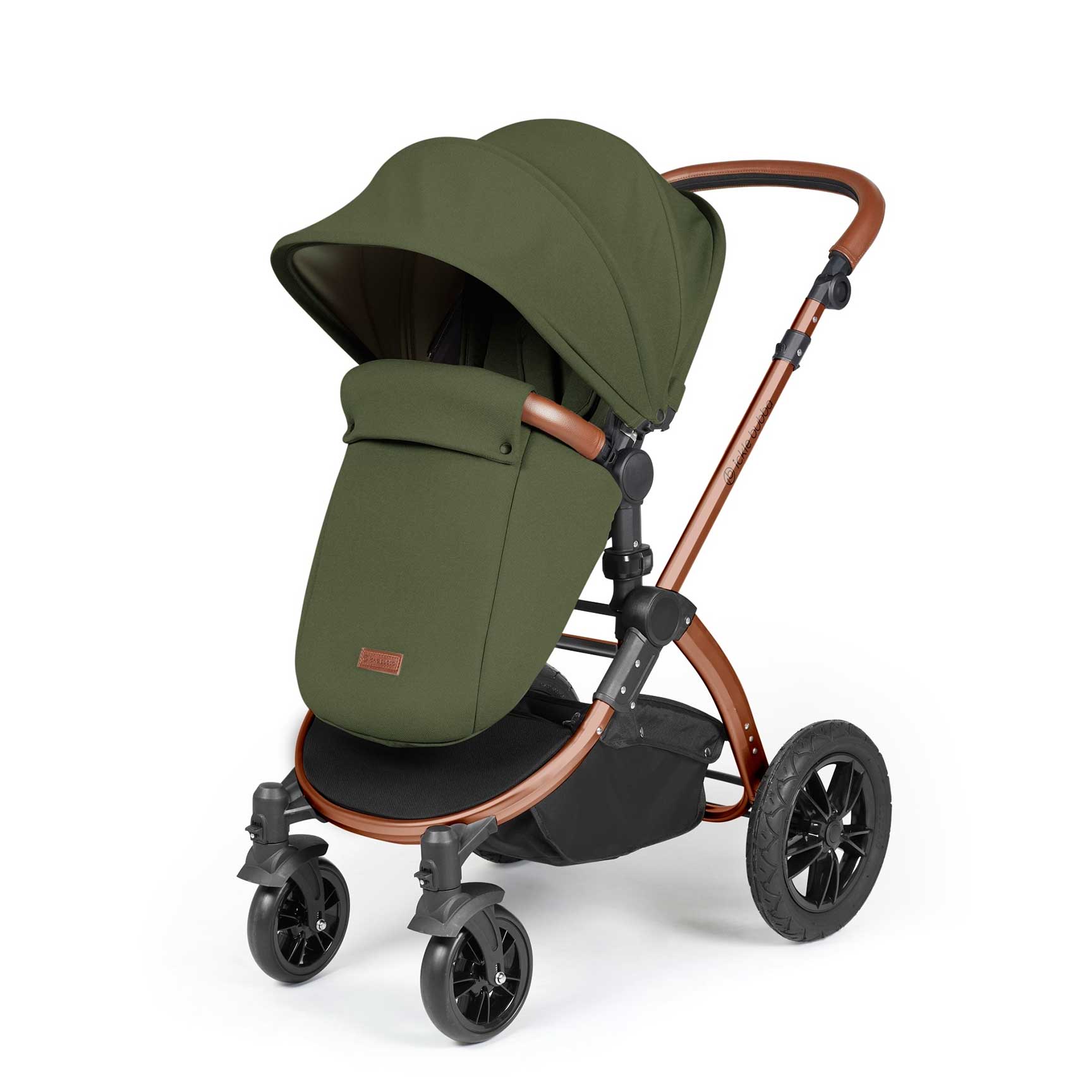 Ickle Bubba Stomp Luxe All-in-One Travel System with Isofix Base in Bronze/Woodland/Tan Travel Systems 10-011-300-022 5056515026627