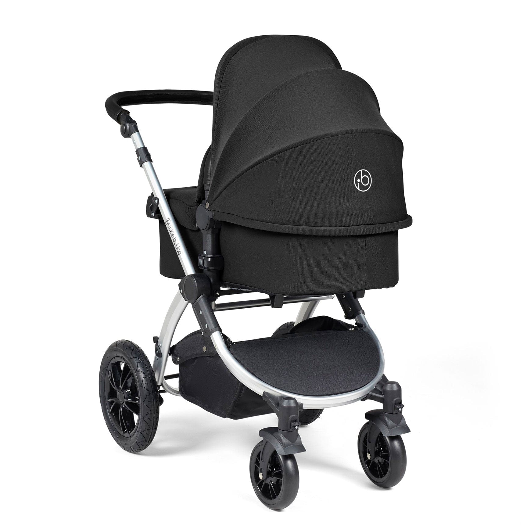 Ickle Bubba Stomp Luxe All-in-One Travel System with Isofix Base in Silver/Midnight/Black Travel Systems 10-011-300-249 5056515026535