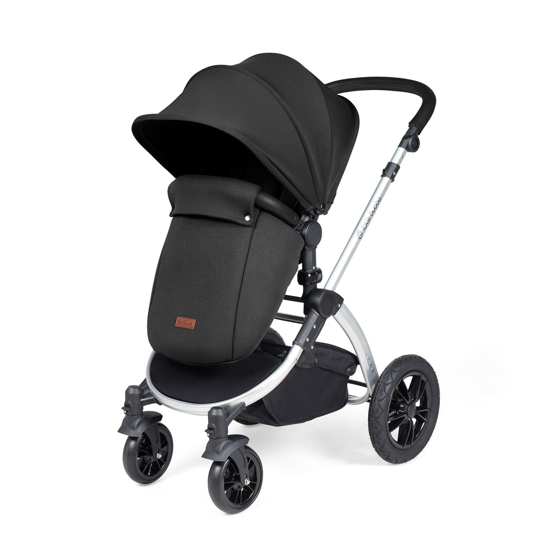 Ickle Bubba Stomp Luxe All-in-One Travel System with Isofix Base in Silver/Midnight/Black Travel Systems 10-011-300-249 5056515026535