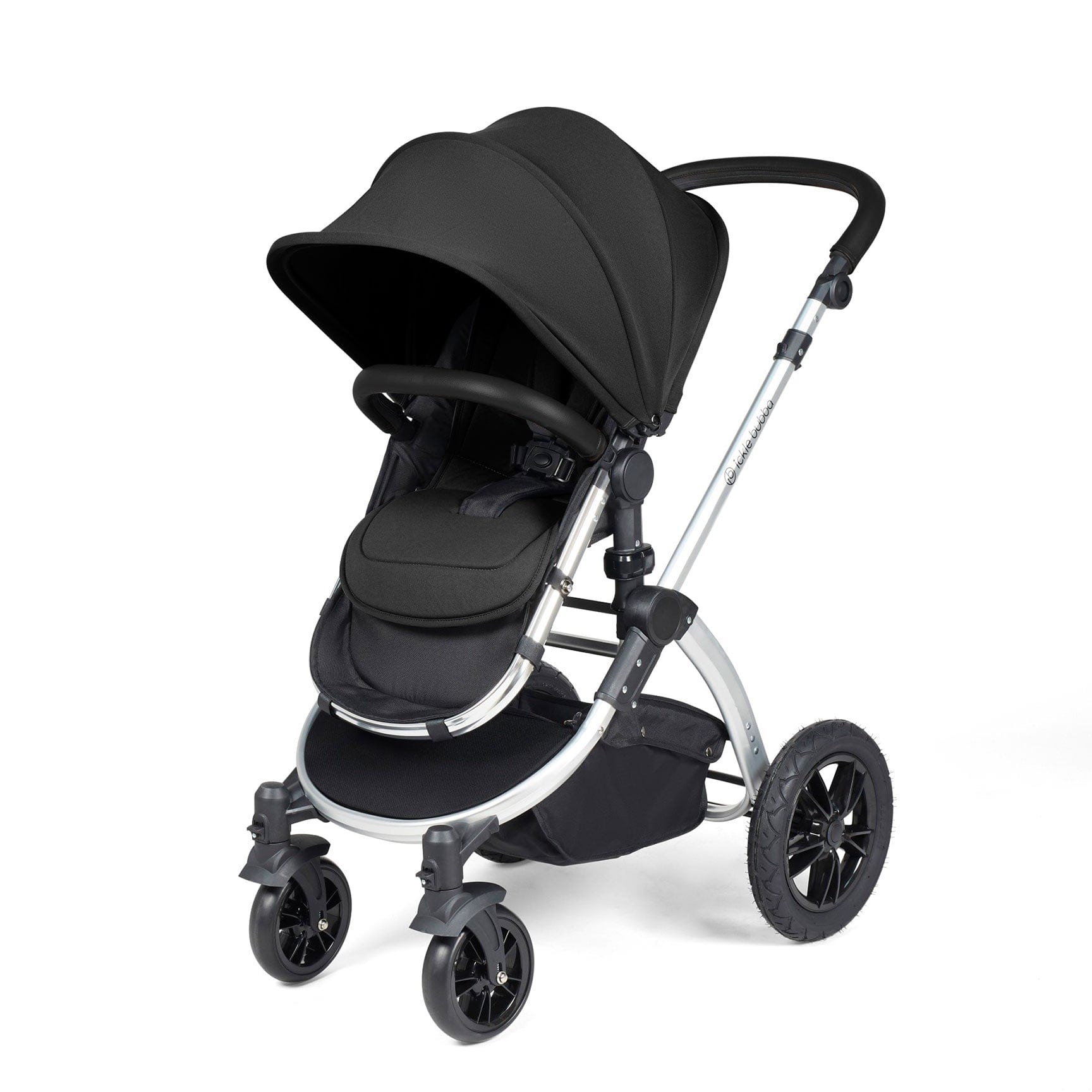 Ickle Bubba Stomp Luxe All-in-One Travel System with Isofix Base in Silver/Midnight/Black Travel Systems 10-011-300-249 5056515026535