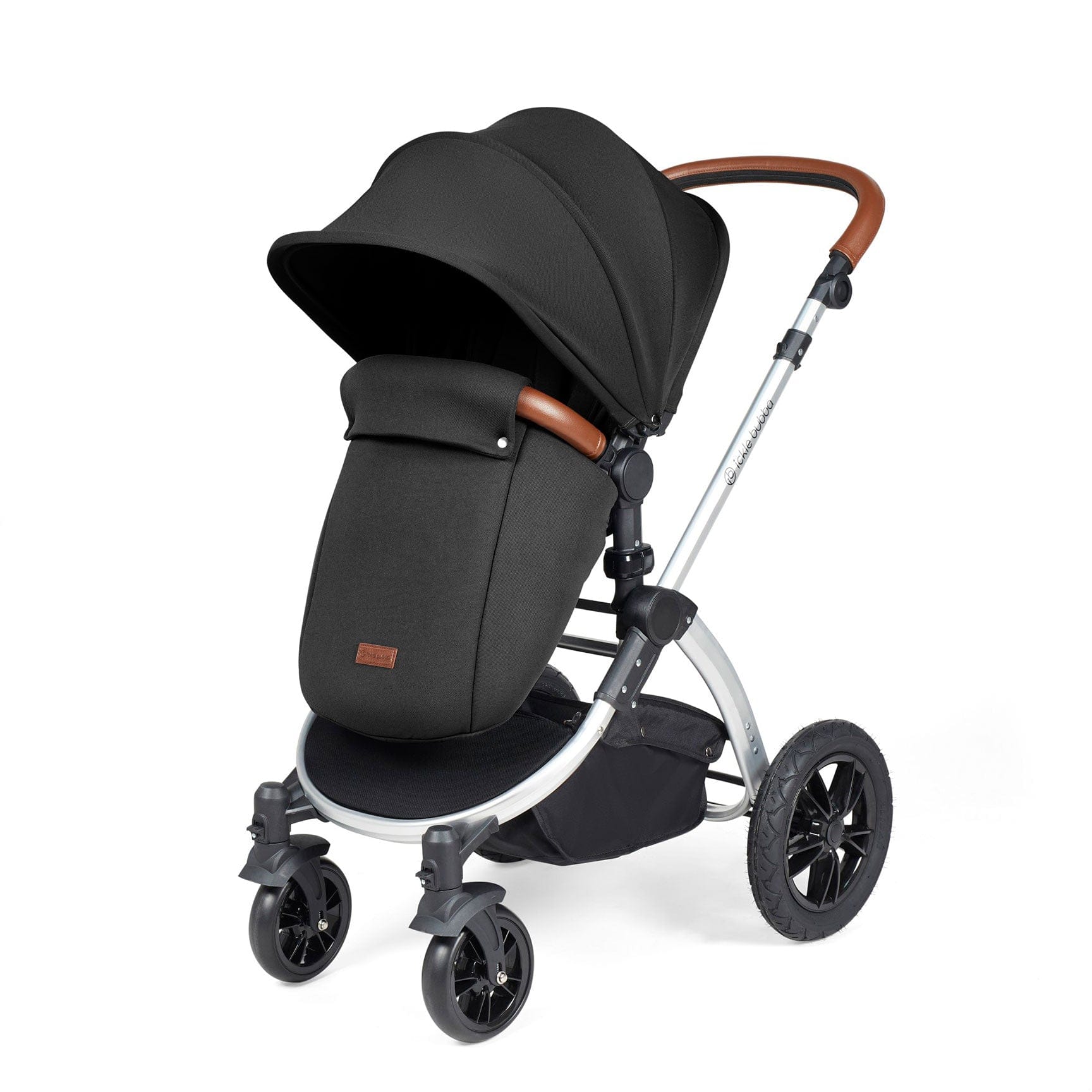 Ickle Bubba Stomp Luxe All-in-One Travel System with Isofix Base in Silver/Midnight/Tan Travel Systems 10-011-300-250 5056515026528