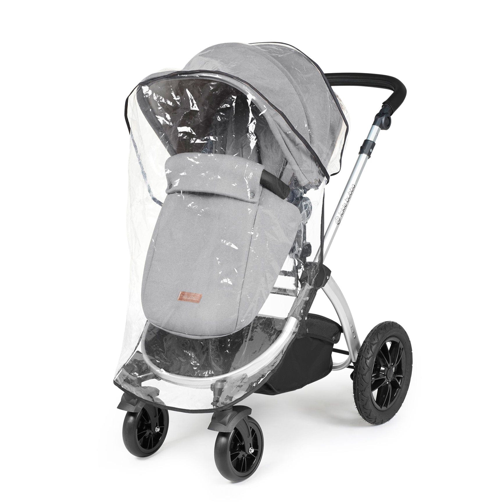 Ickle Bubba Stomp Luxe All-in-One Travel System with Isofix Base in Silver/Pearl Grey/Black Travel Systems 10-011-300-259 5056515026573