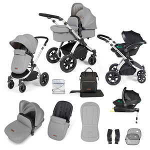 You added <b><u>Ickle Bubba Stomp Luxe All-in-One Travel System with Isofix Base in Silver/Pearl Grey/Black</u></b> to your cart.