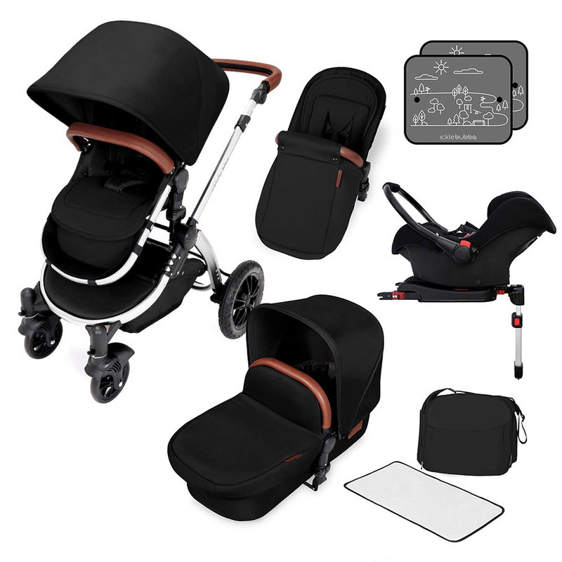 Ickle Bubba Stomp V4 Galaxy Travel System with ISOFIX Base Chrome/Midnight Travel Systems 10-004-200-027 0709016518706