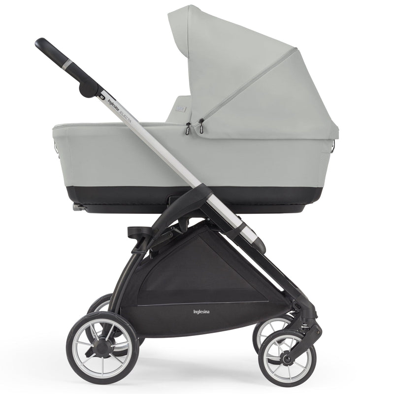 Inglesina Electa System Quattro in Greenwich Silver with Darwin car seat and i-Size base Travel Systems ELC-GRE-SIL 8029448084146
