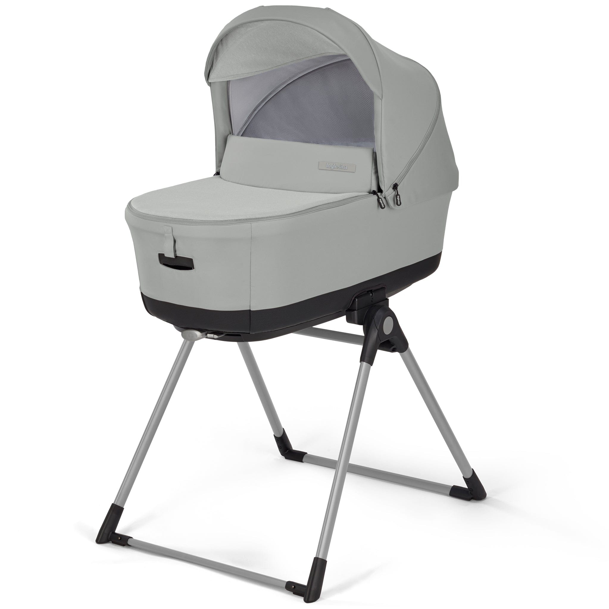 Inglesina Electa System Quattro in Greenwich Silver with Darwin car seat and i-Size base Travel Systems ELC-GRE-SIL 8029448084146