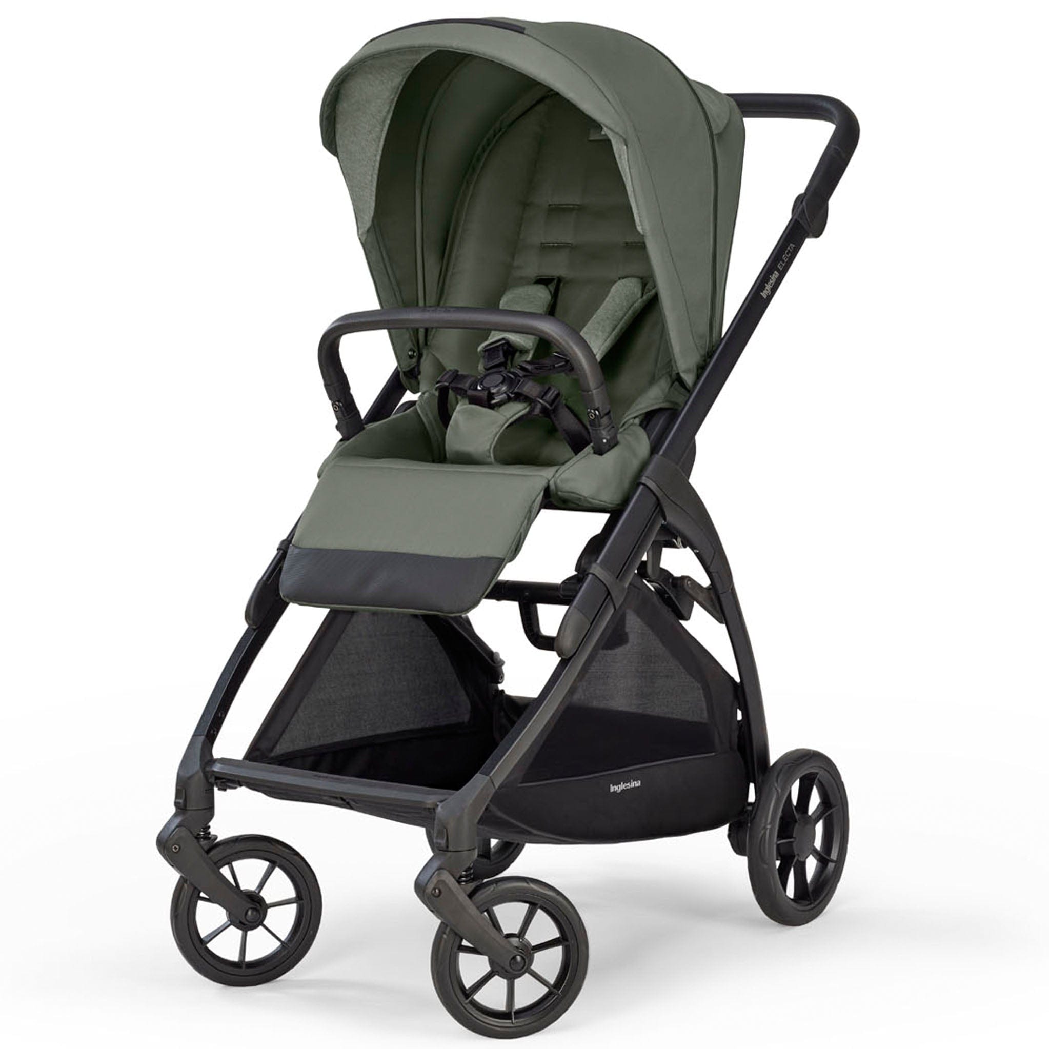 Inglesina Electa System Quattro in Tribeca Green with Darwin car seat and i-Size base Travel Systems ELC-TRI-GRE 8029448084153