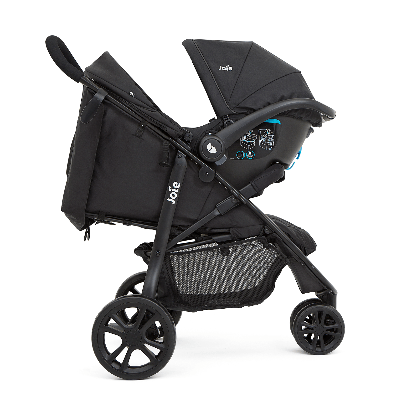 Joie Litetrax 3 Stroller in Coal 3 Wheelers S1112DMCOL000 5056080610535