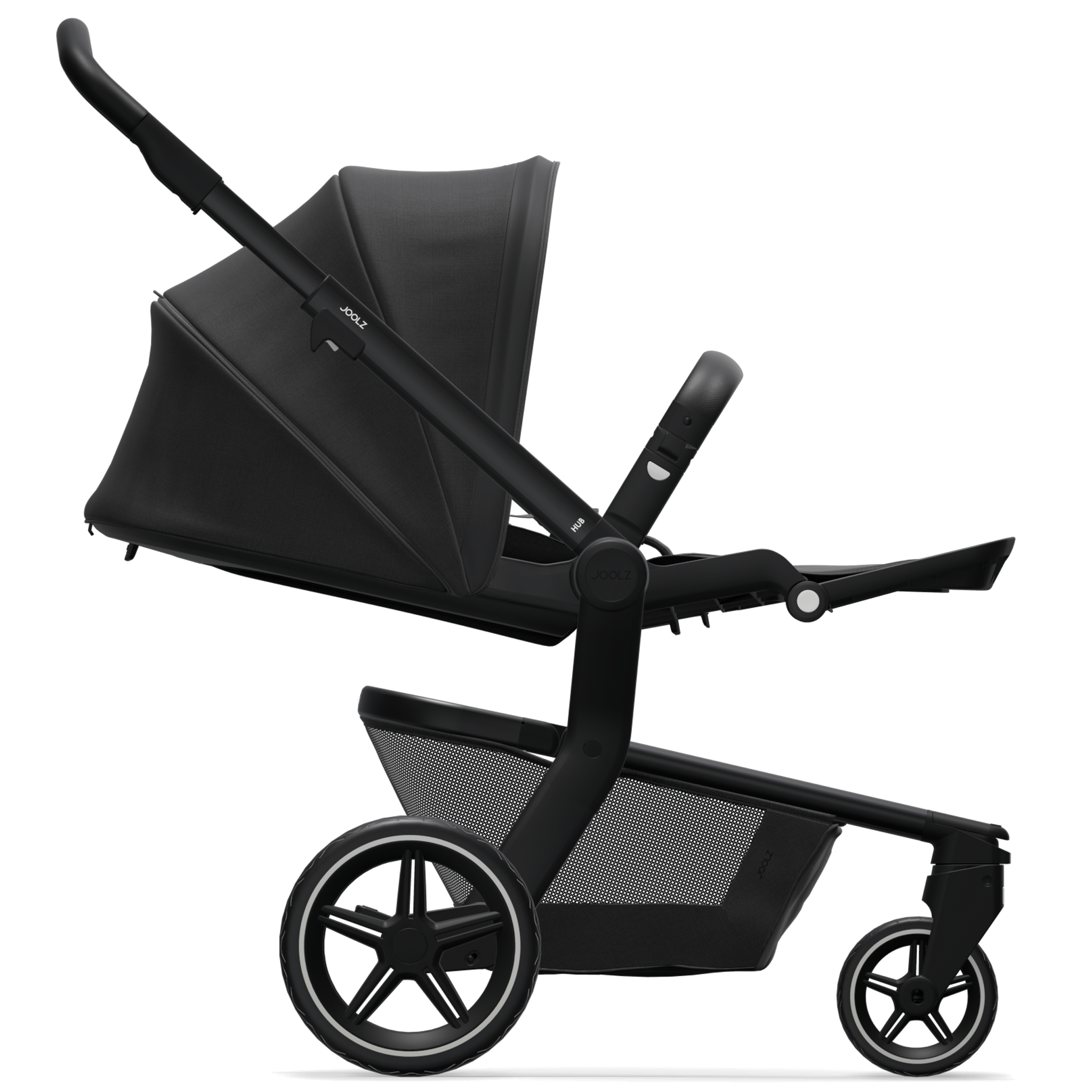 Joolz Hub+ Pushchair & Cocoon Brilliant Black Baby Prams 7466-BLK 8715688056998