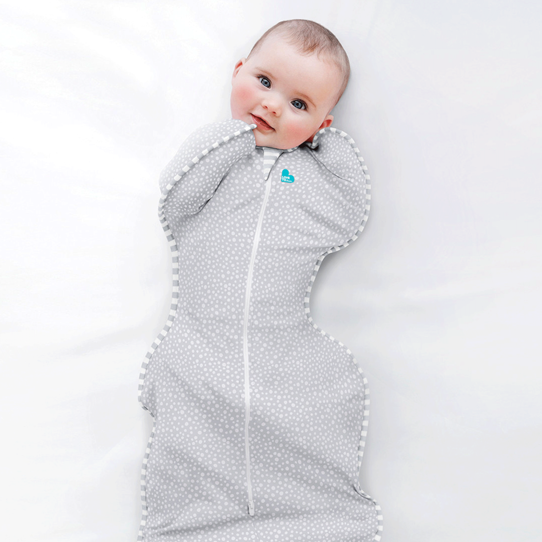 Love to Swaddle Up Bamboo Small Grey Dot Swaddling, Shawls & Blankets