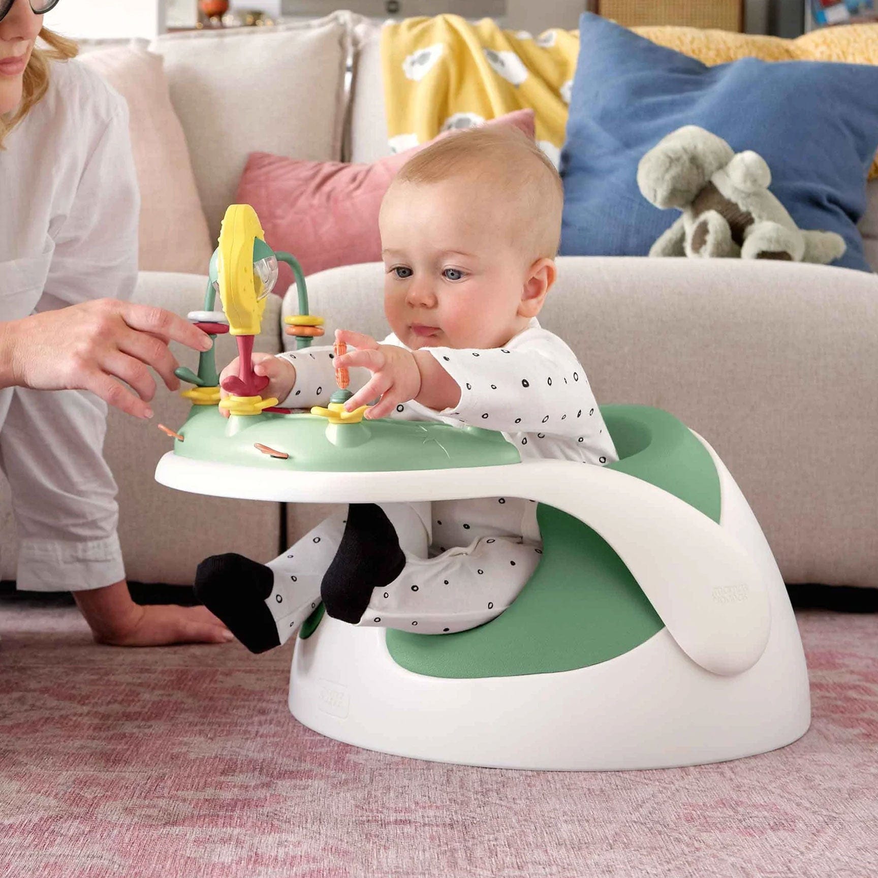 Mamas & Papas Baby Snug Activity with Tray in Eucalyptus Low Chairs & Booster Seats