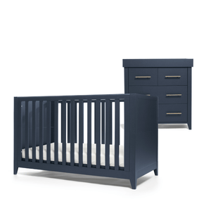 You added <b><u>Mamas & Papas Melfi 2 Piece Cotbed Roomset Midnight Blue</u></b> to your cart.
