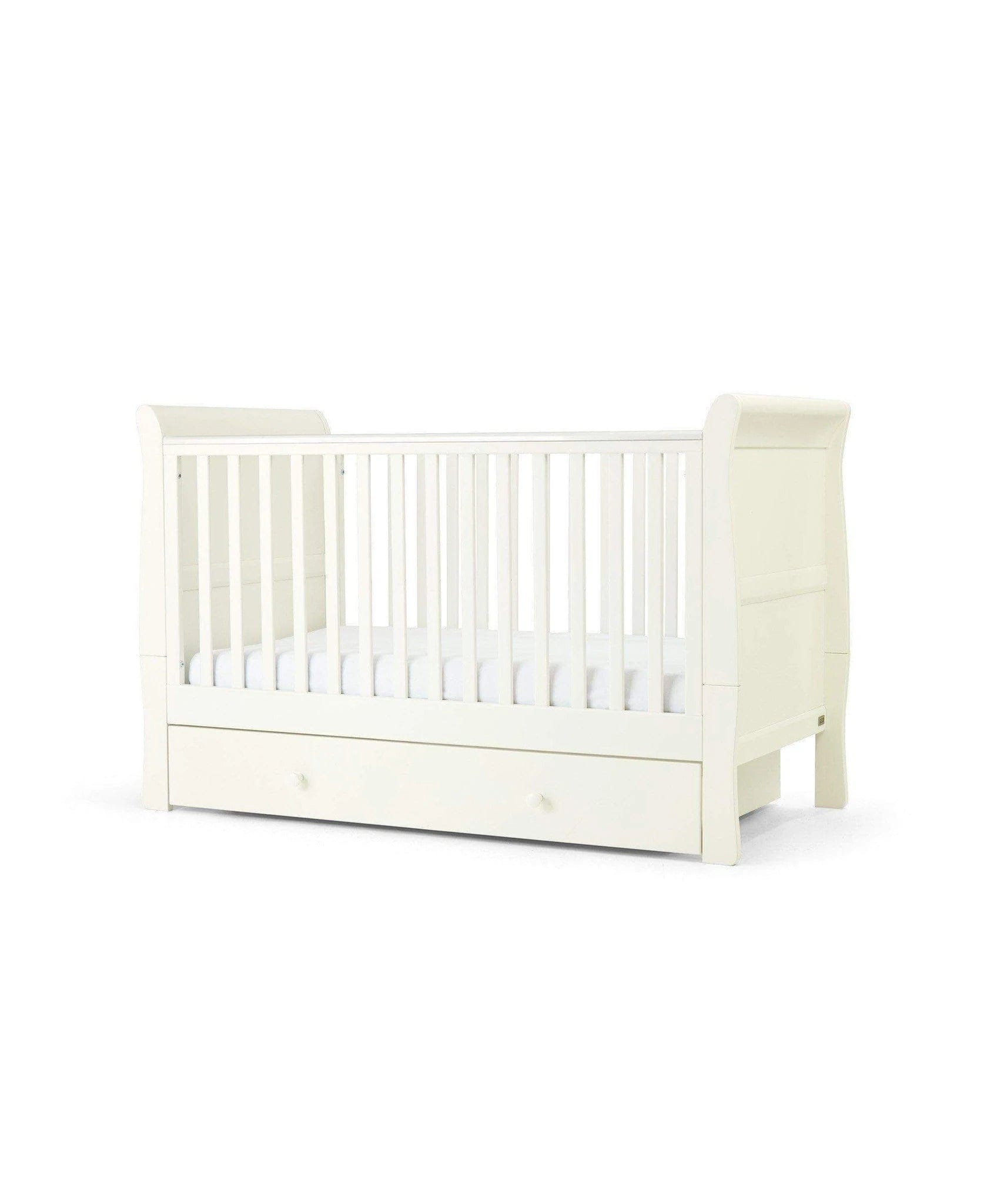 Mama & Papas Mia Sleigh 2 Piece Cotbed Roomset White Nursery Room Sets SEMD02W00 5057232470489