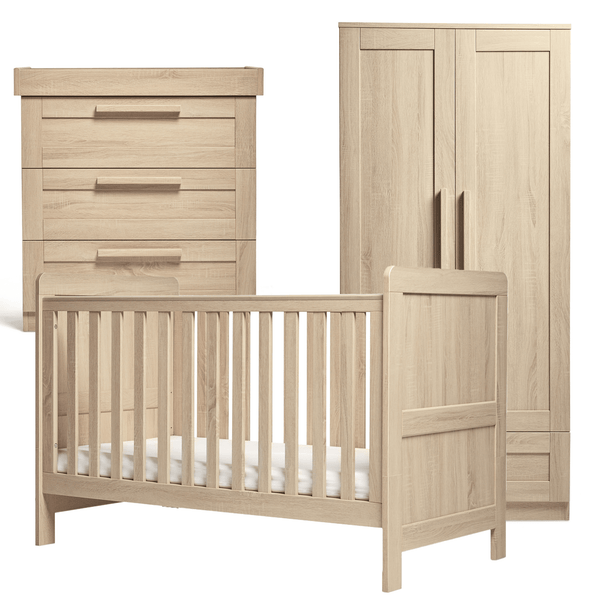 Mamas & Papas Atlas 3 Piece Cotbed Range Light Oak