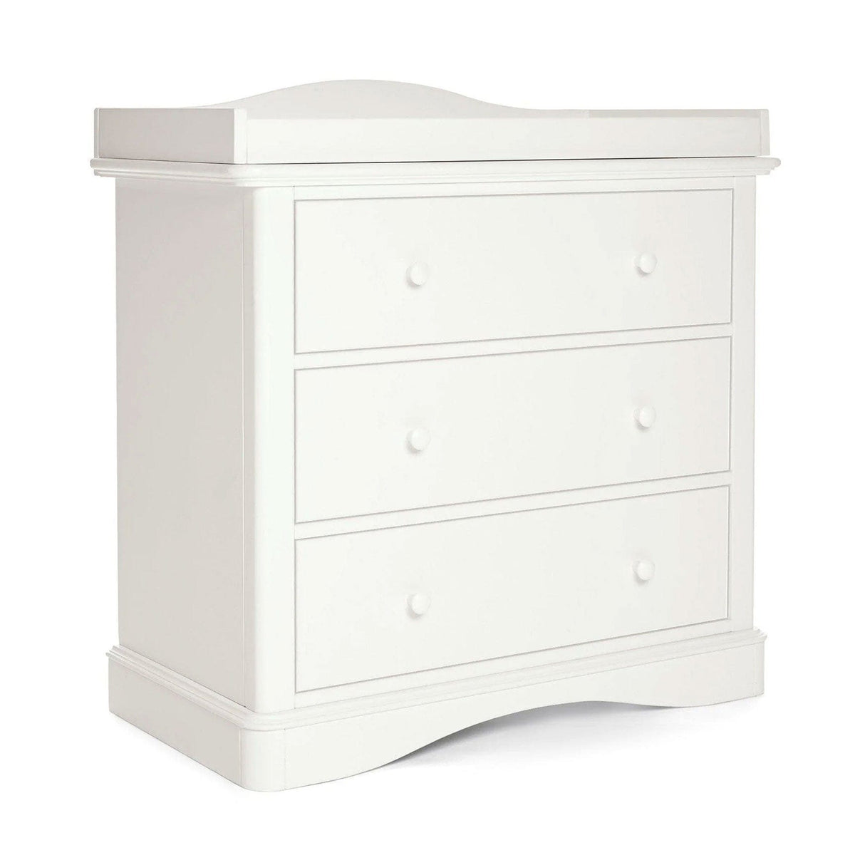 Mamas & Papas Flyn 2 Piece Cotbed and Dresser Changer Set in White Nursery Room Sets