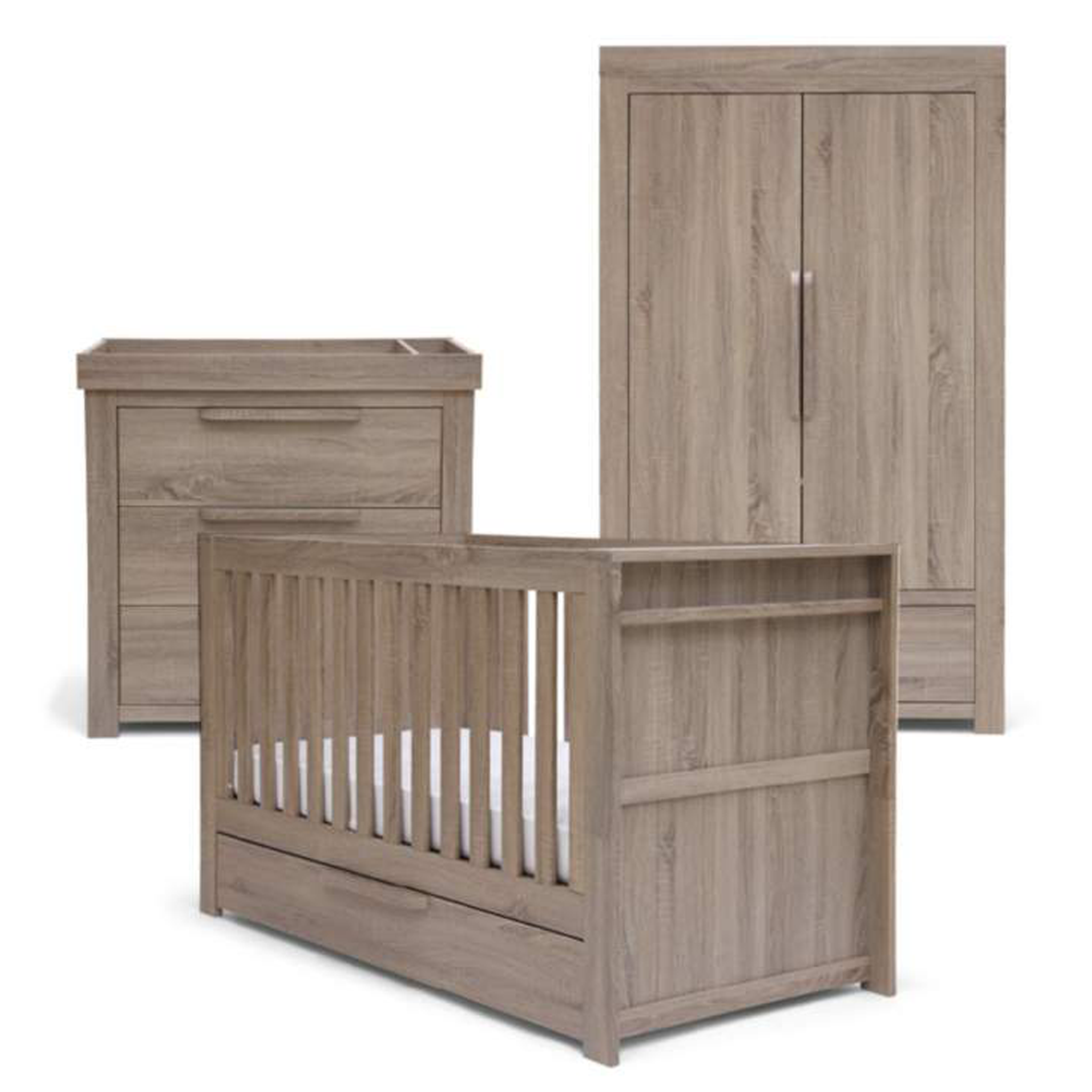 Mamas & Papas Franklin 3 Piece Cotbed Range Grey Wash