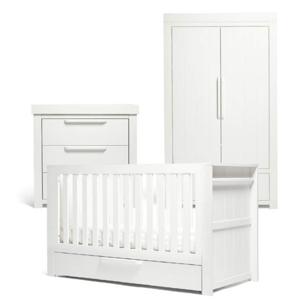 Mamas & Papas Franklin 3 Piece Cotbed Range White Wash