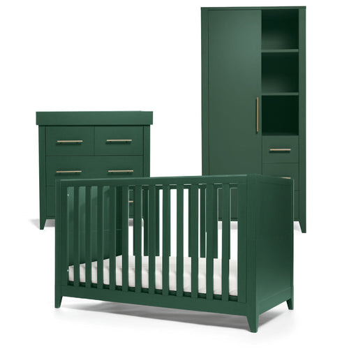 Mamas & Papas Melfi 3 Piece Cotbed Range Green Nursery Room Sets