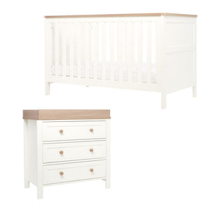 You added <b><u>Mamas & Papas Wedmore 2 Piece Cotbed Set in White/Natural</u></b> to your cart.