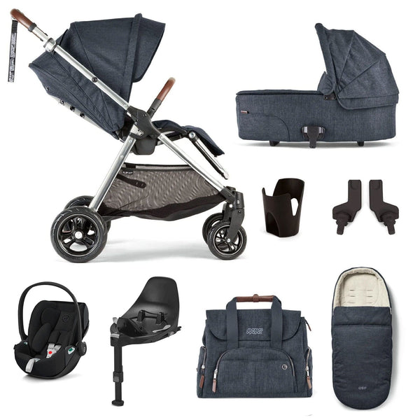 Mamas & Papas Flip XT³ 8 Piece Essentials Bundle with Car Seat in Navy Flannel Travel Systems 12557-NVY 5057232595991