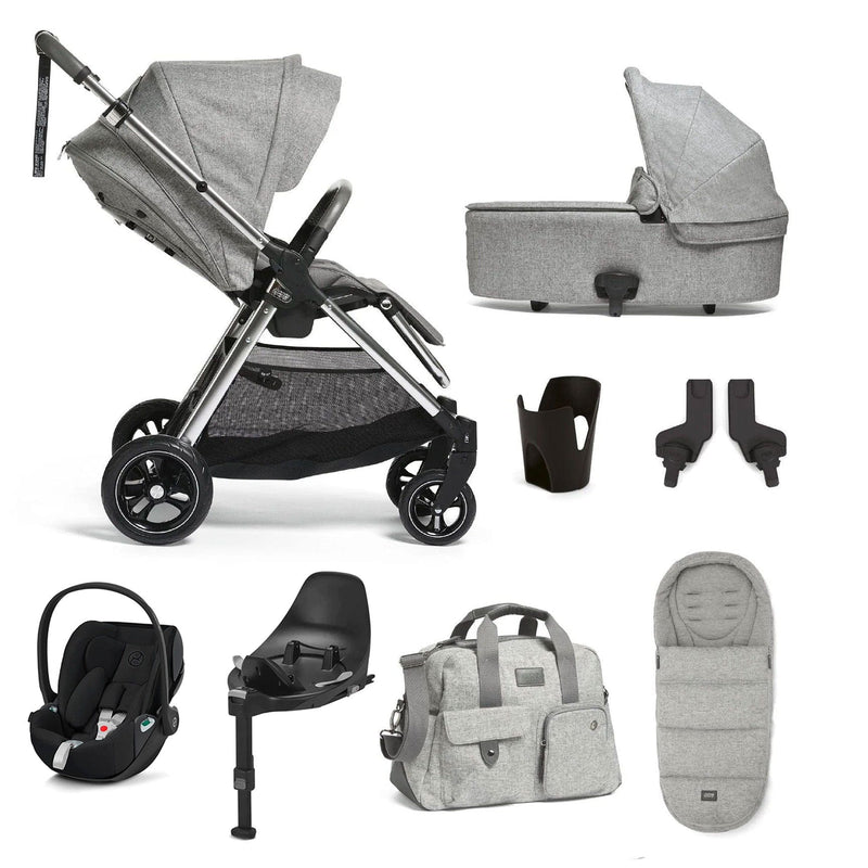 Mamas & Papas Flip XT³ 8 Piece Essentials Bundle with Car Seat in Skyline Grey Travel Systems 12561-SKY 5057232641377