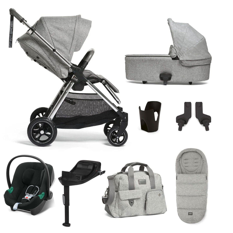 Mamas & Papas Flip XT³ 8 Piece Essentials Bundle with Car Seat in Skyline Grey Travel Systems 13026-SKY-GRY 5057232641377