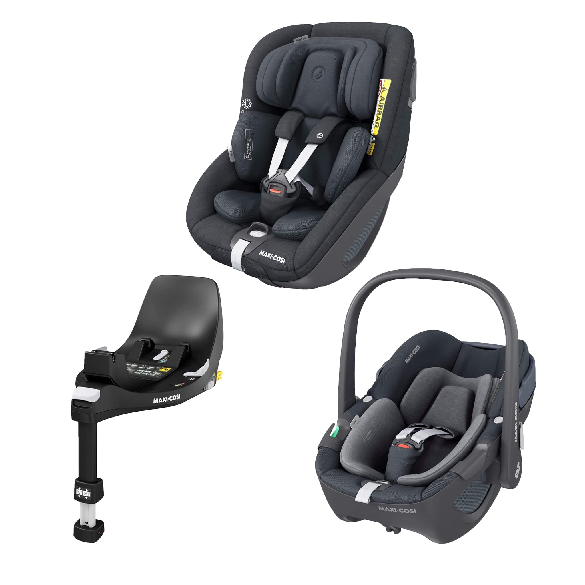 Copy of Maxi-Cosi Pebble 360, Pearl 360 & Familyfix 360 Base Bundle - Graphite Baby Car Seats KF52200000 8712930170501