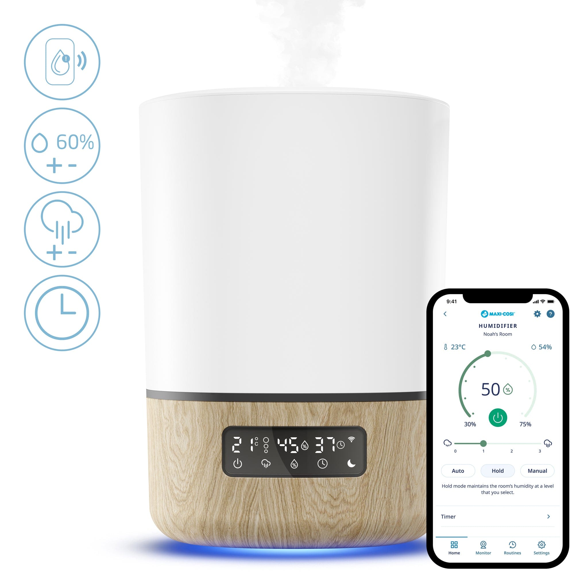 maxi cosi breathe Maxi-Cosi See Baby Monitor & Breathe Humidifier & Glow Crib Light