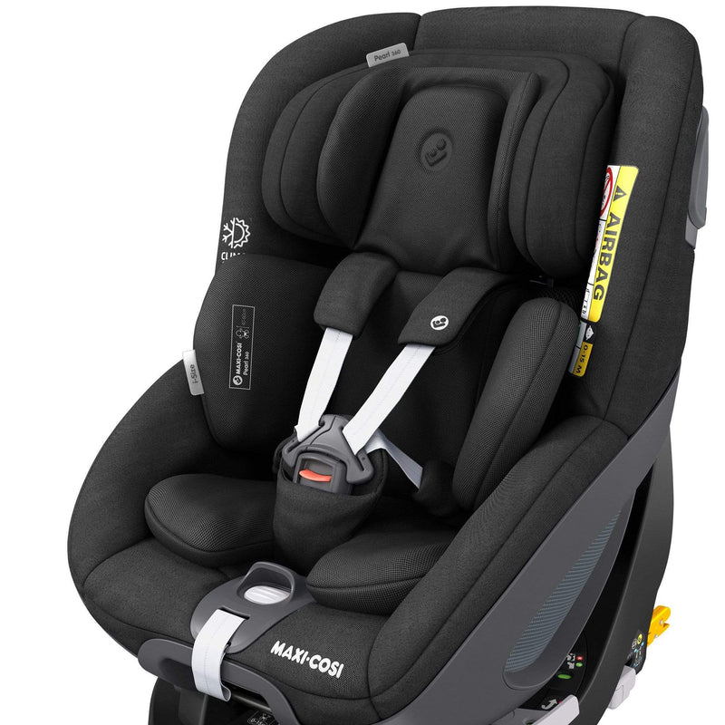 Maxi Cosi Pearl 360 & Family Fix 360 Base Bundle Authentic Black i-Size Car Seats 8340-AUT-BLK 8712930170310