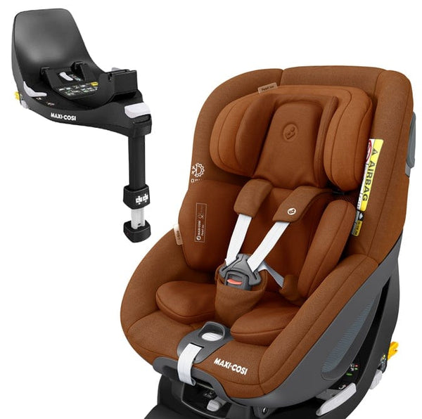 Maxi Cosi Pearl 360 & Family Fix 360 Base Bundle Authentic Cognac i-Size Car Seats 10712-AUT-COG