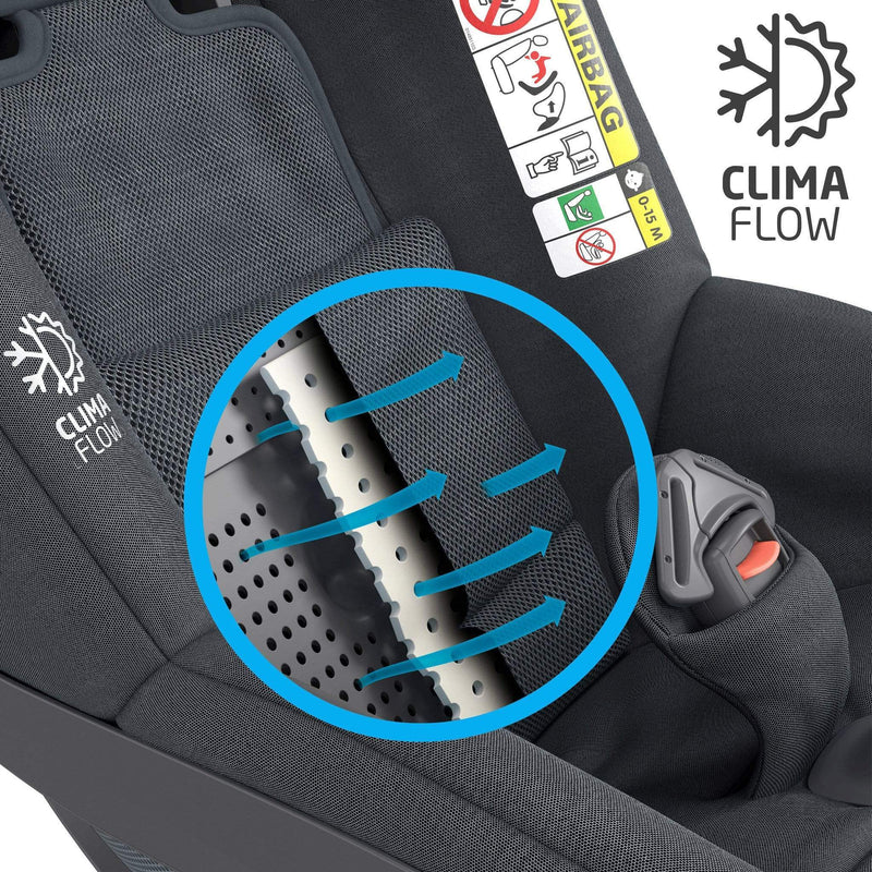 Maxi Cosi Pearl 360 & Family Fix 360 Base Bundle Authentic Graphite i-Size Car Seats 8341-AUT-GRA 8712930170334