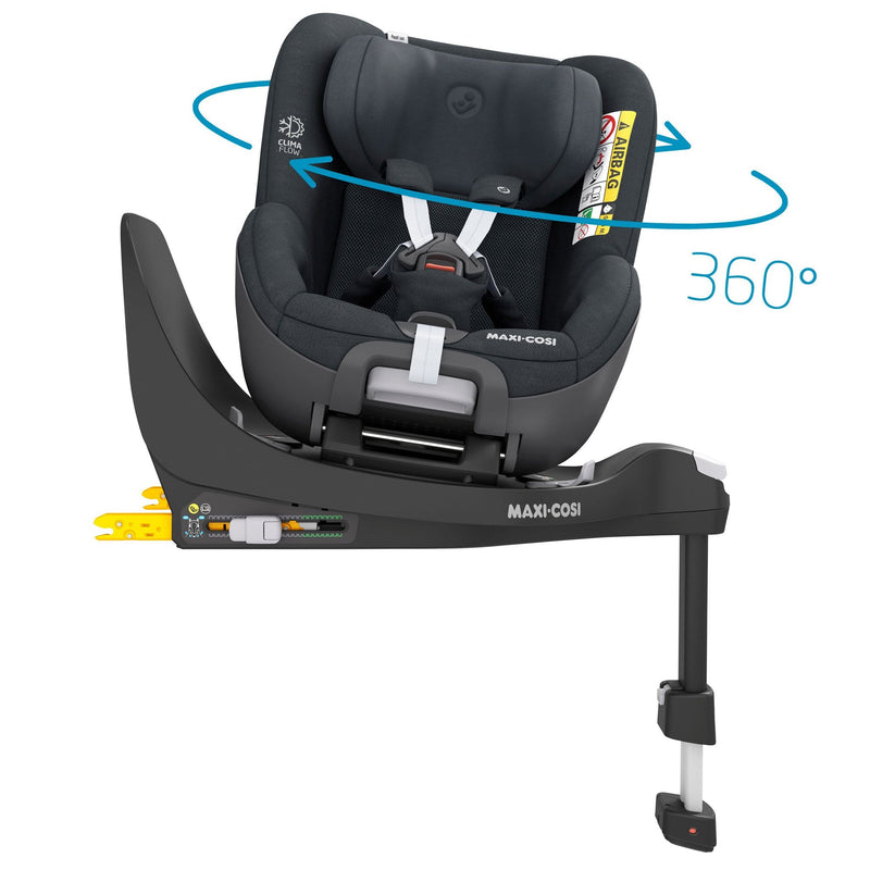 Maxi Cosi Pearl 360 & Family Fix 360 Base Bundle Authentic Graphite i-Size Car Seats 8341-AUT-GRA 8712930170334