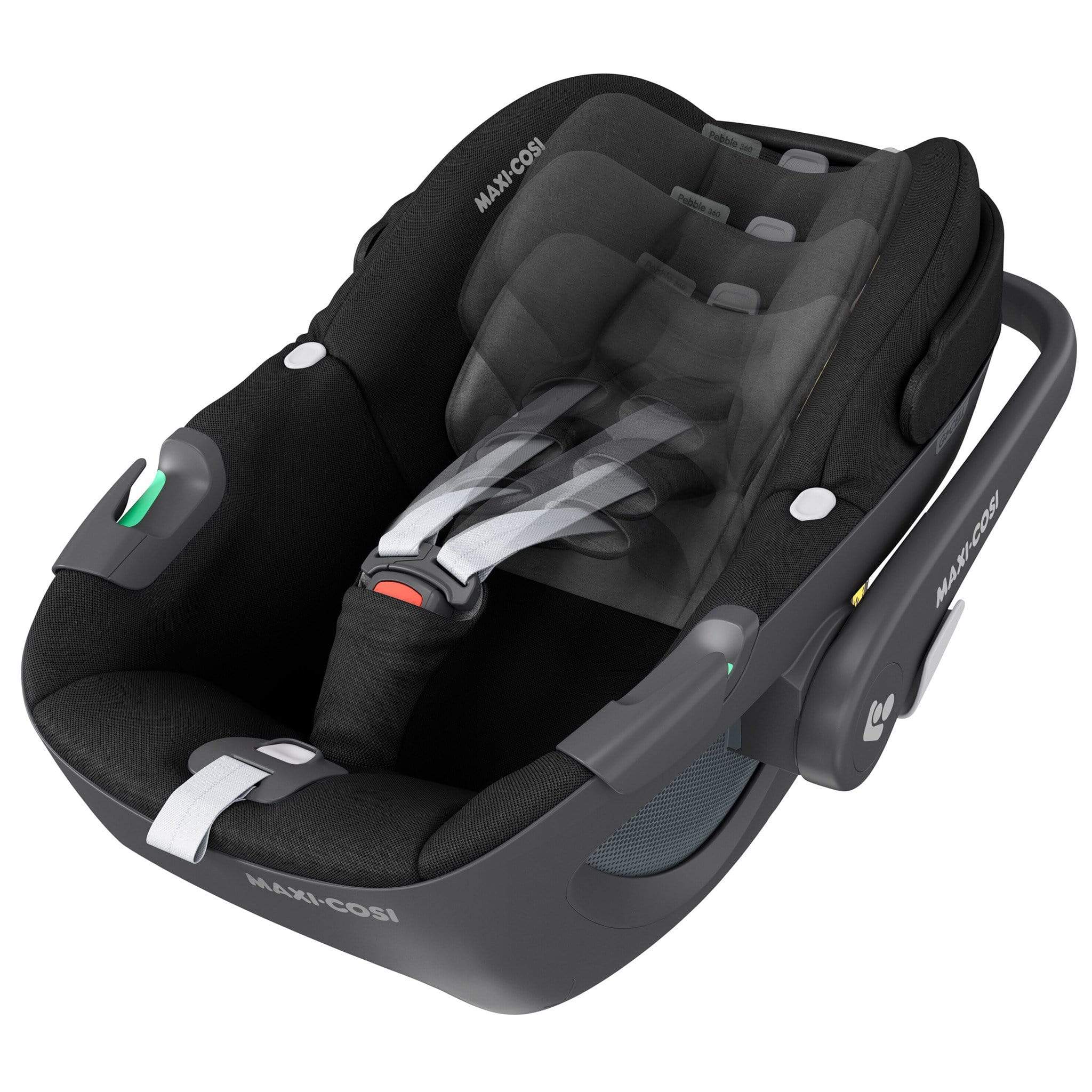 Maxi Cosi Pebble 360 & Family Fix 360 Base Bundle Essential Black i-Size Car Seats 8336-ESS-BLK 8712930170501