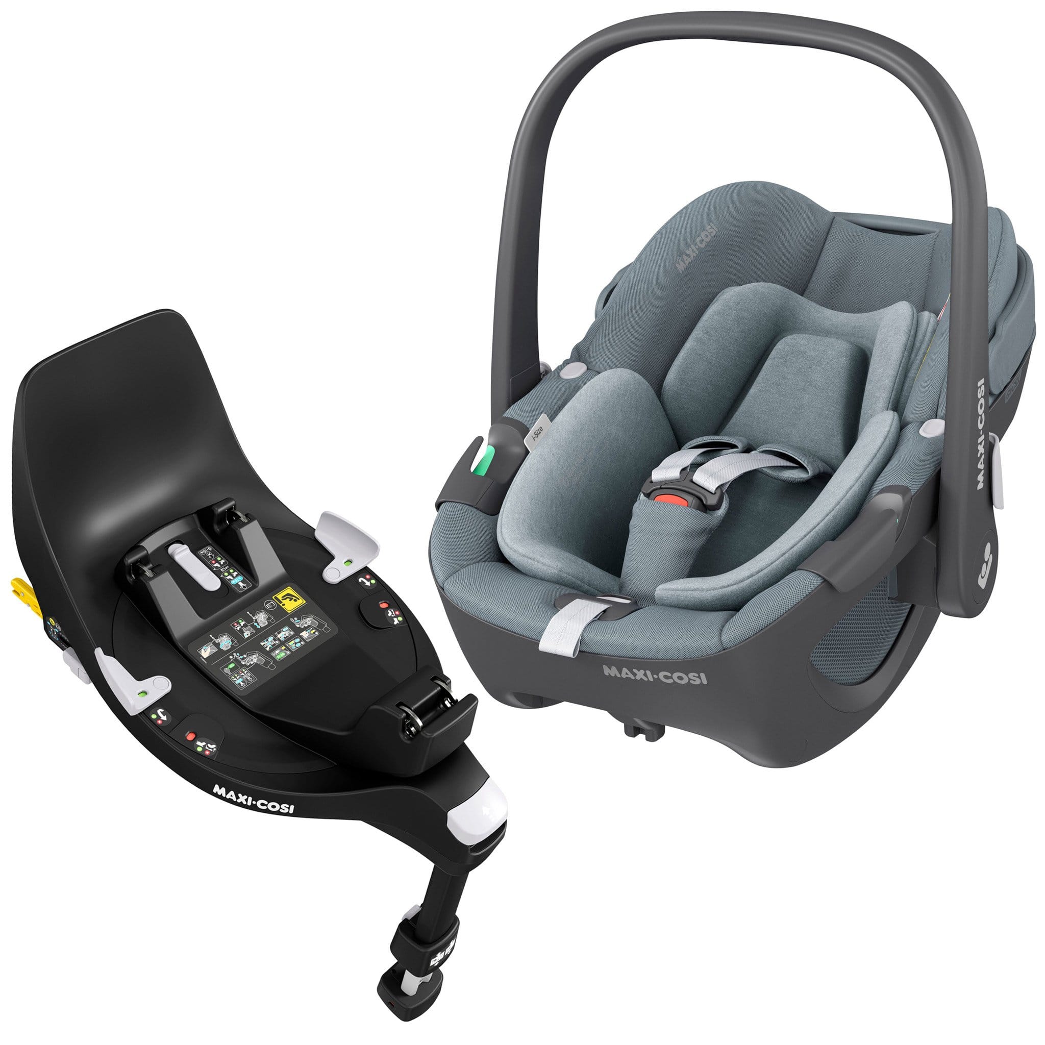 Maxi Cosi Pebble 360 & Family Fix 360 Base Bundle Essential Grey i-Size Car Seats 8338-ESS-GRY 8712930170549