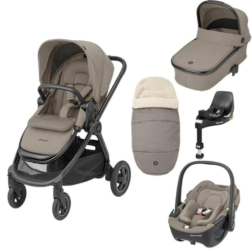 Maxi-Cosi Adorra Luxe Pebble 360 Travel System & Base in Twillic Truffle Travel Systems KF51800000 3220660337989
