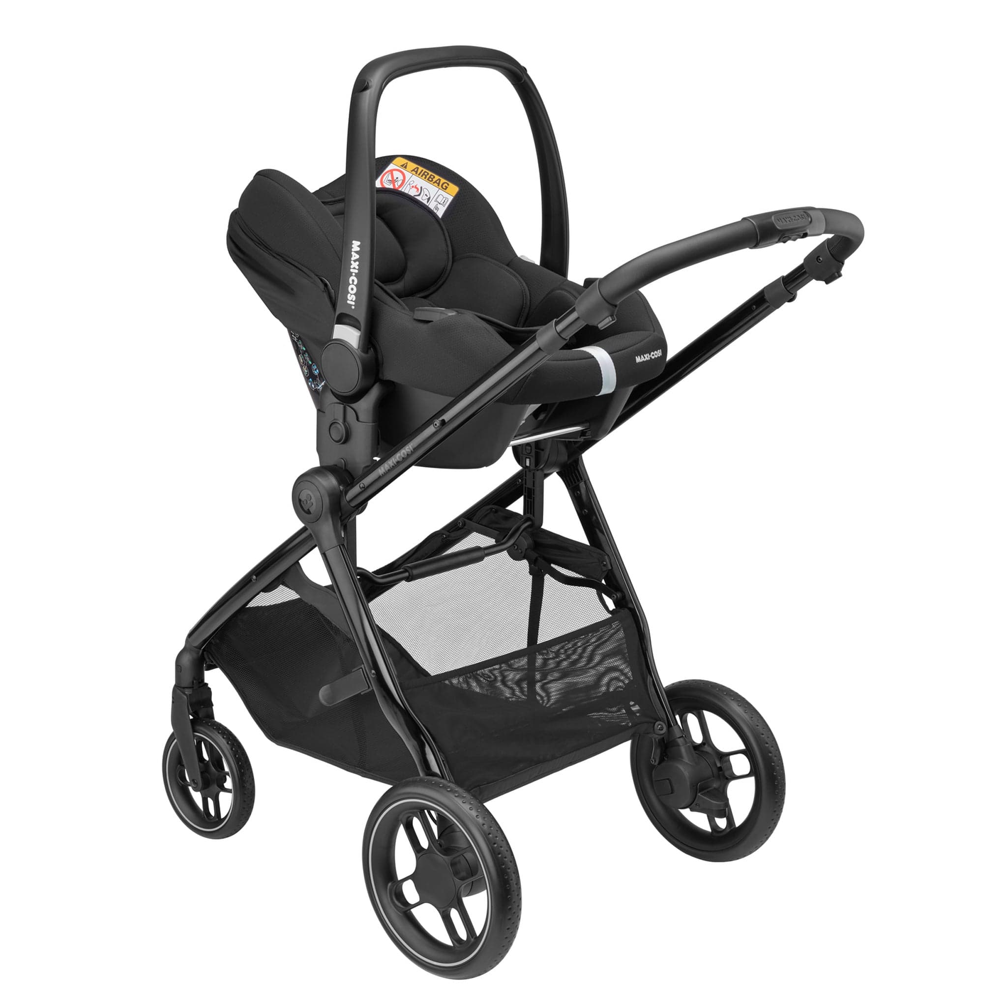Maxi-Cosi Zelia Luxe with Cabriofix i-Size & Base Travel System in Twillic Black Travel Systems 11071-TWI-BLK 8712930175056